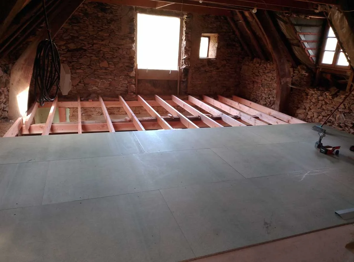Détail du plancher rénové